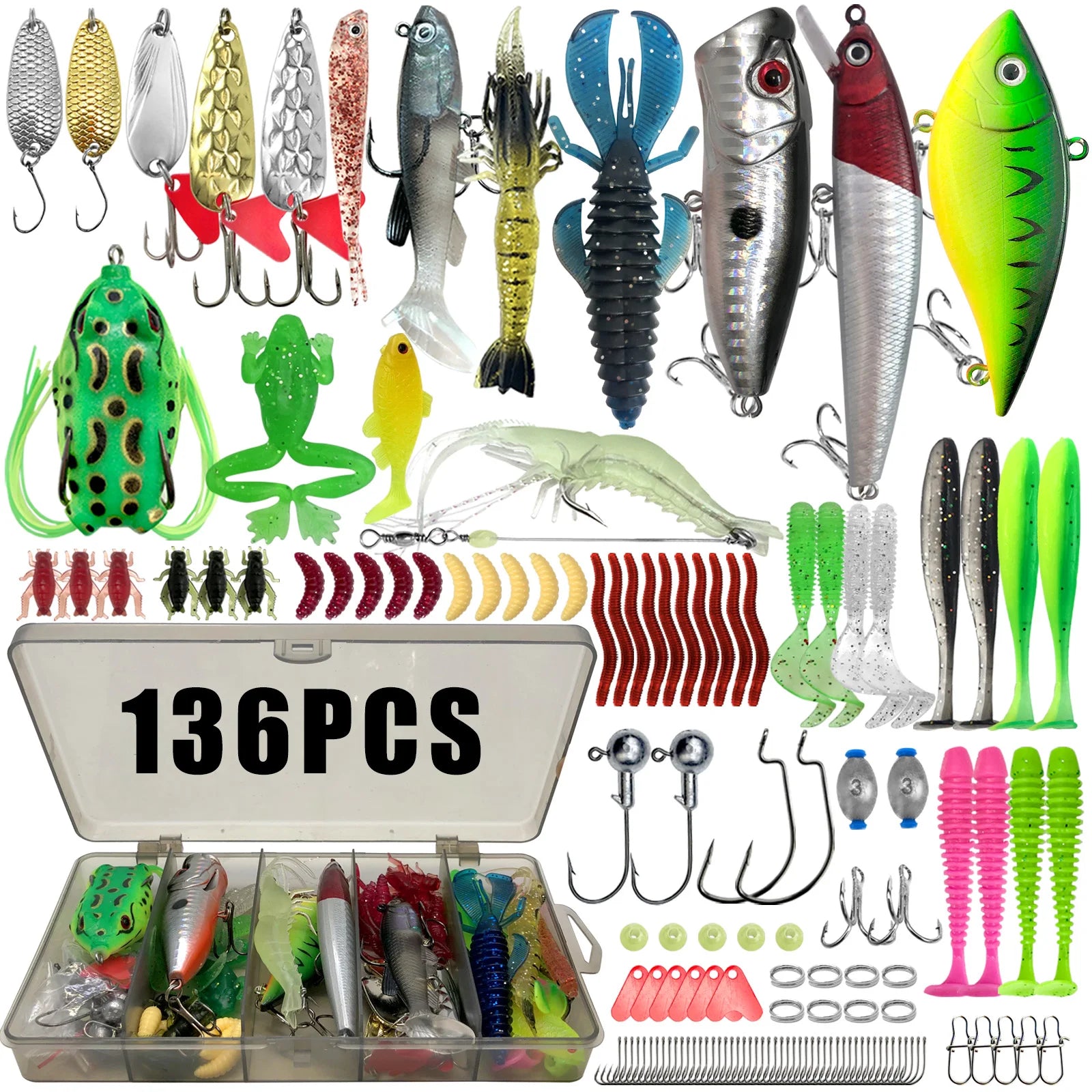 Kit de Señuelos para Pesca – Set Completo con Caja Táctica