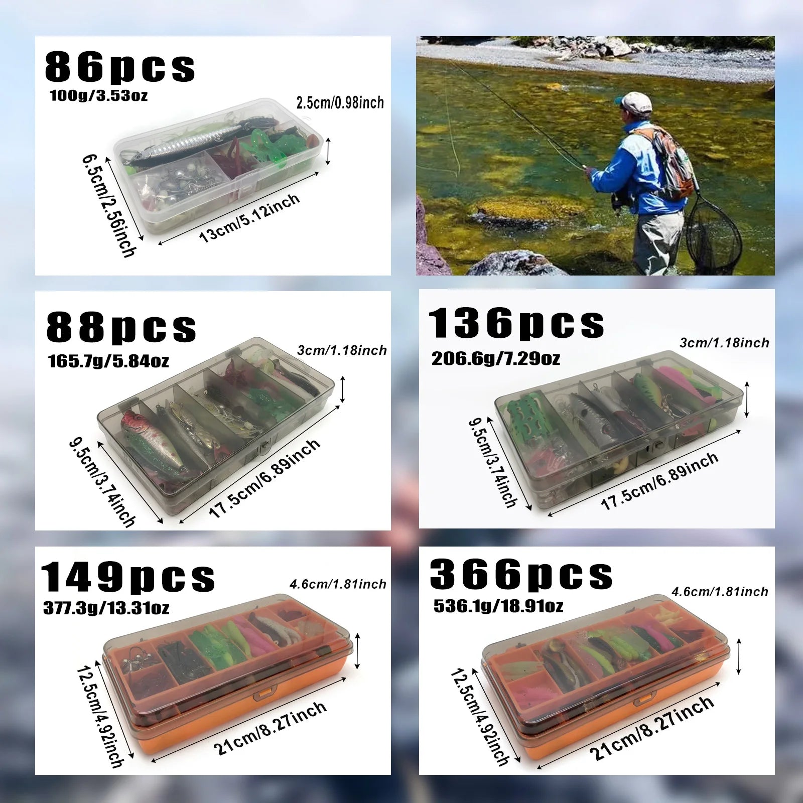 Kit de Señuelos para Pesca – Set Completo con Caja Táctica