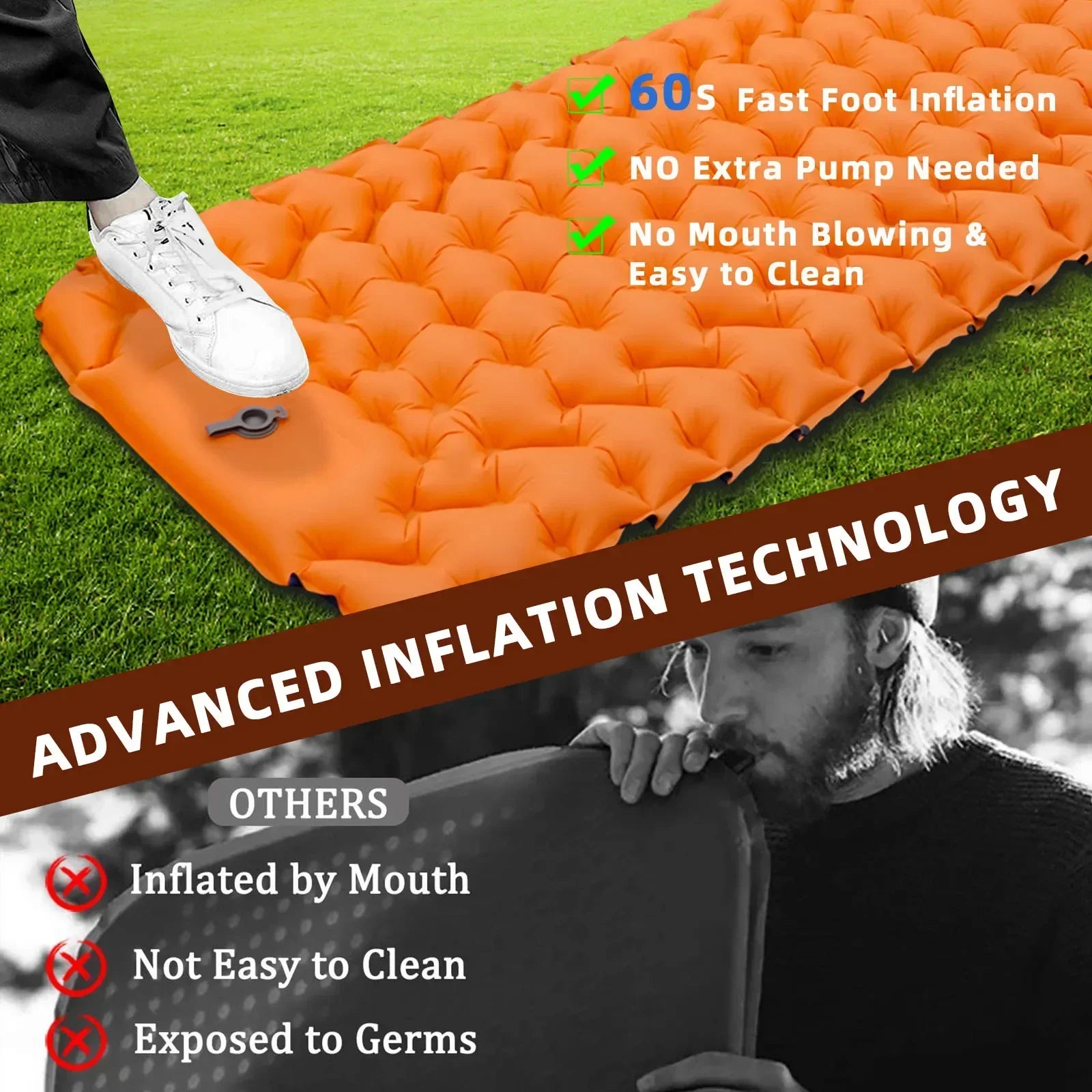 Colchoneta Inflable 4 Estaciones con Bomba Integrada 840 g