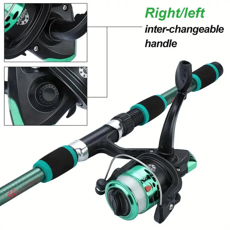Kit de Pesca Telescópico con Reel y Accesorios 1.8 m