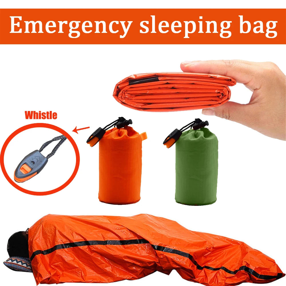 Bolsa de Supervivencia de Emergencia Mylar – Saco Térmico Impermeable para Camping, Trekking y Rescate