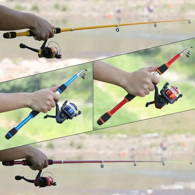 Kit de Pesca Telescópico con Reel y Accesorios 1.8 m