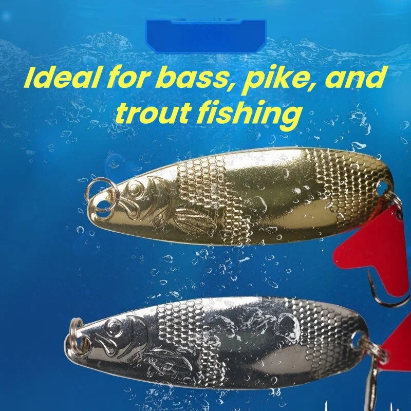 Kit de Señuelos Metálicos para Pesca 16 piezas con Estuche