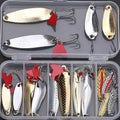 Kit de Señuelos Metálicos para Pesca 16 piezas con Estuche