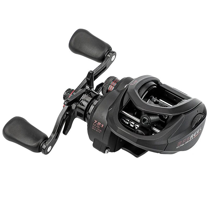 Reel Baitcasting Ultraligero ANATONO Vrigo 160g – Relación de Engranajes 7.2:1, 6+1 Rodamientos para Agua Salada