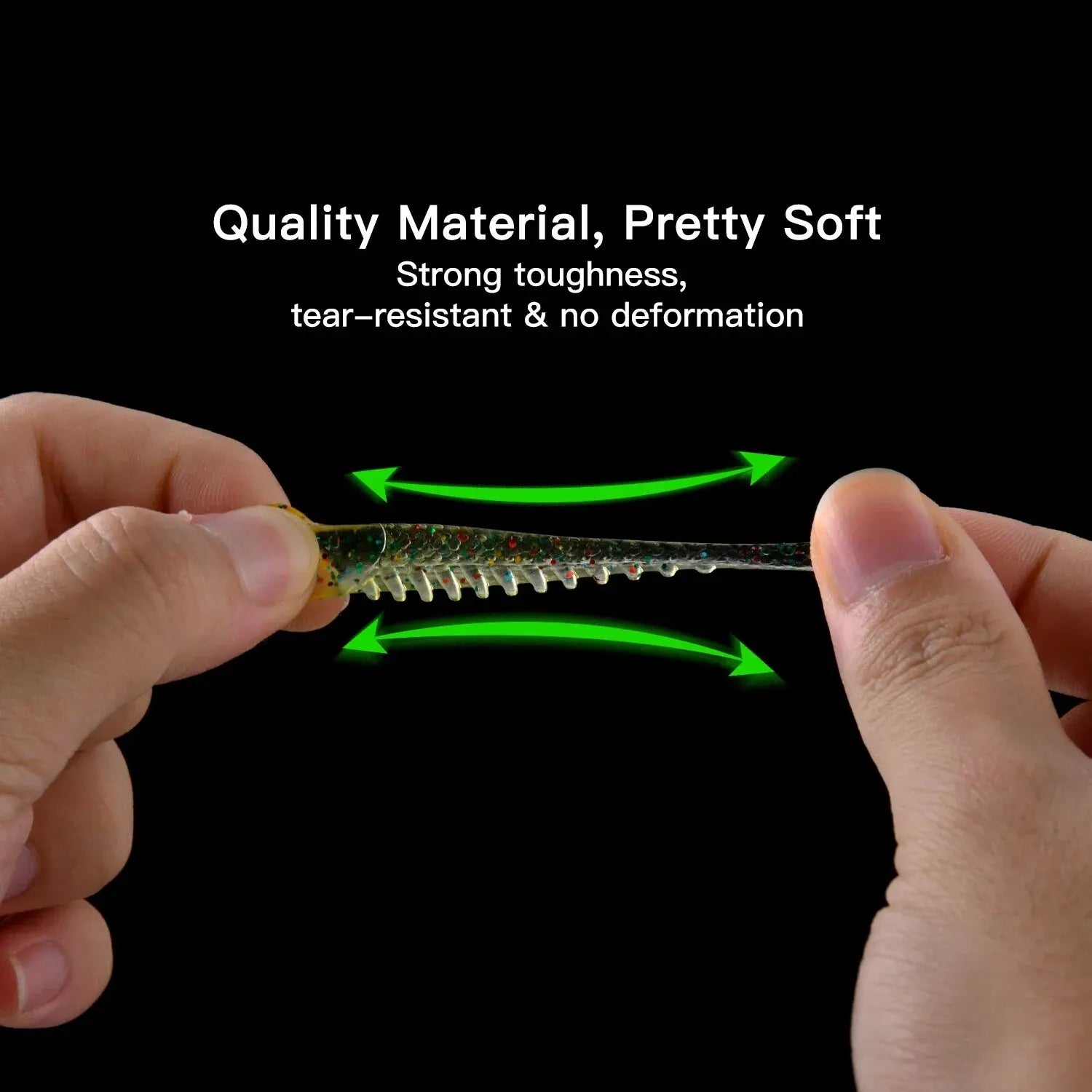 Kit de 40 señuelos blandos de pesca 5cm 3.5g con cabeza jig y caja organizadora