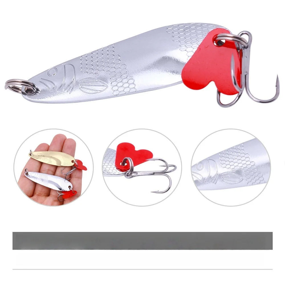 Kit de Señuelos Metálicos para Pesca 16 piezas con Estuche