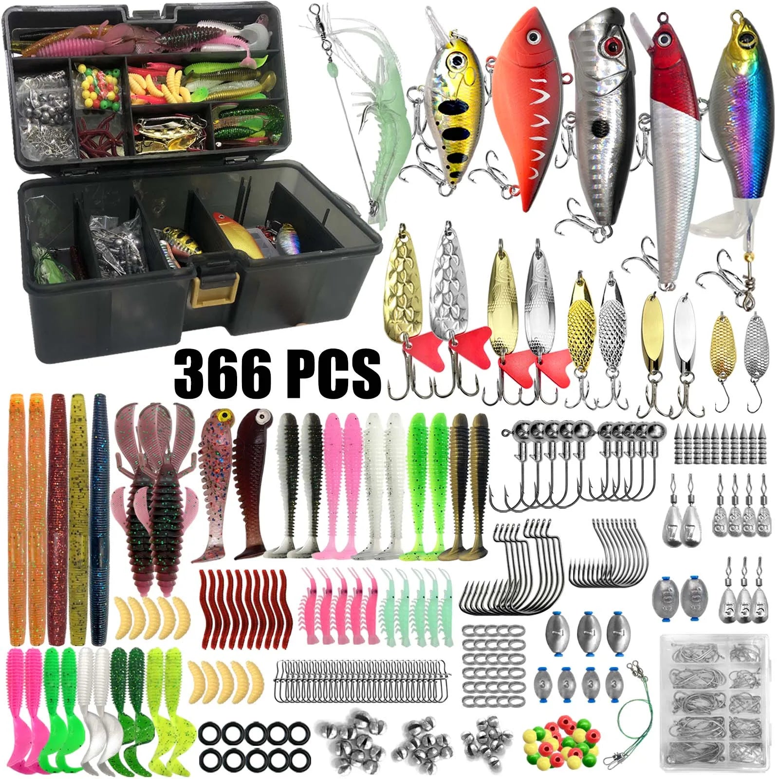 Kit de Señuelos para Pesca – Set Completo con Caja Táctica