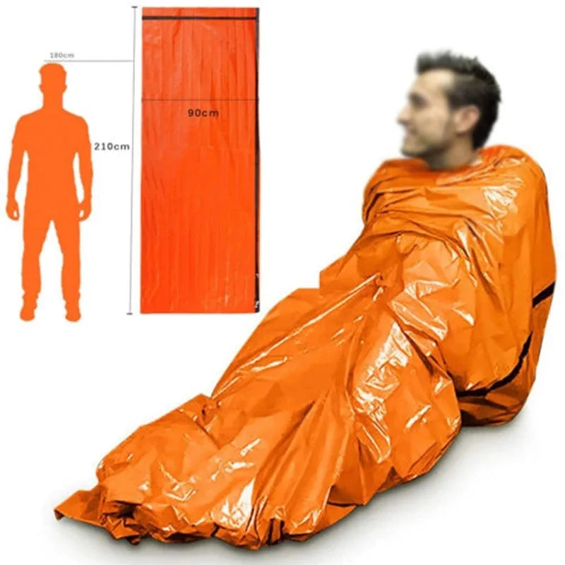 Bolsa de Supervivencia de Emergencia Mylar – Saco Térmico Impermeable para Camping, Trekking y Rescate