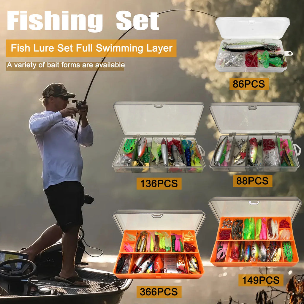 Kit de Señuelos para Pesca – Set Completo con Caja Táctica