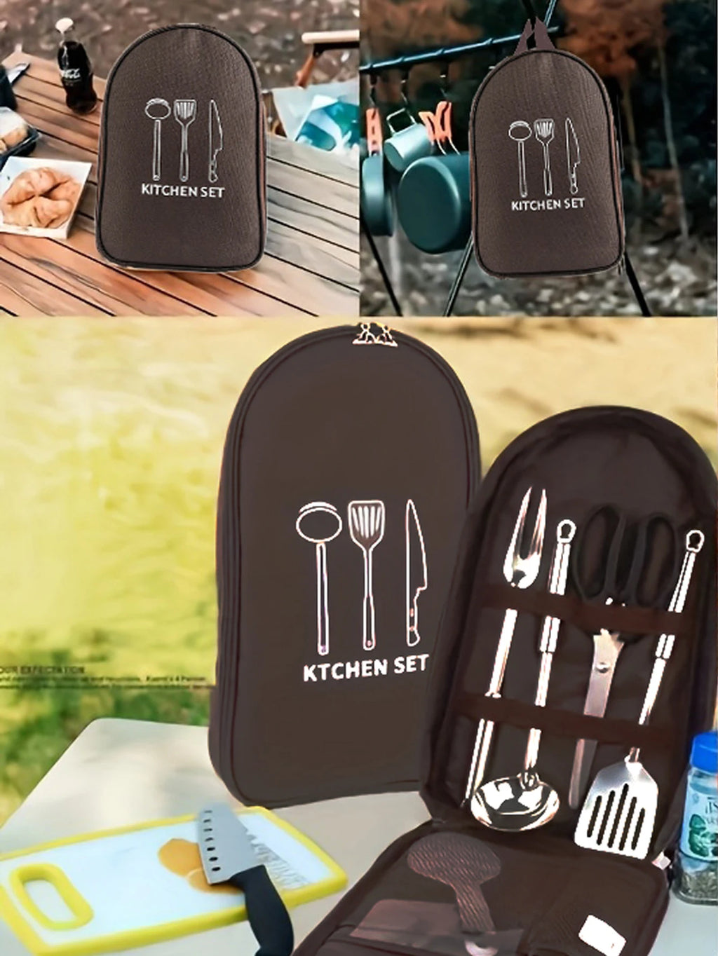 Organizador de Utensilios de Cocina para Camping