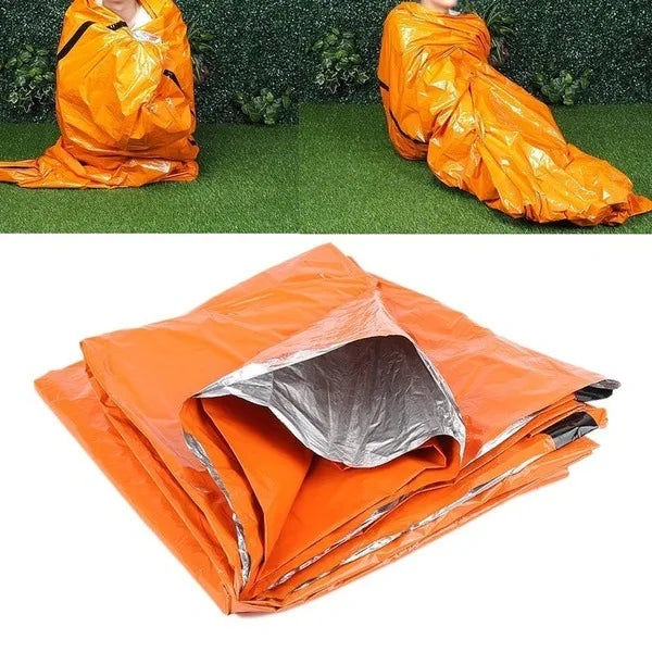 Bolsa de Supervivencia de Emergencia Mylar – Saco Térmico Impermeable para Camping, Trekking y Rescate