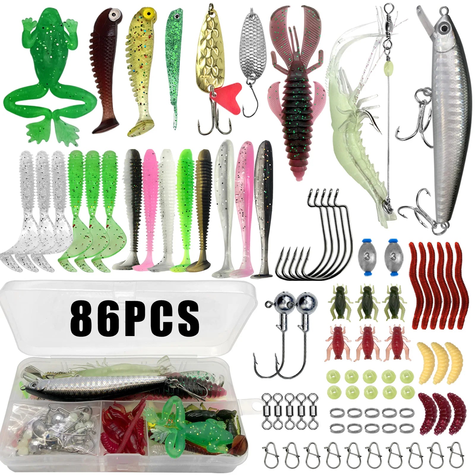 Kit de Señuelos para Pesca – Set Completo con Caja Táctica