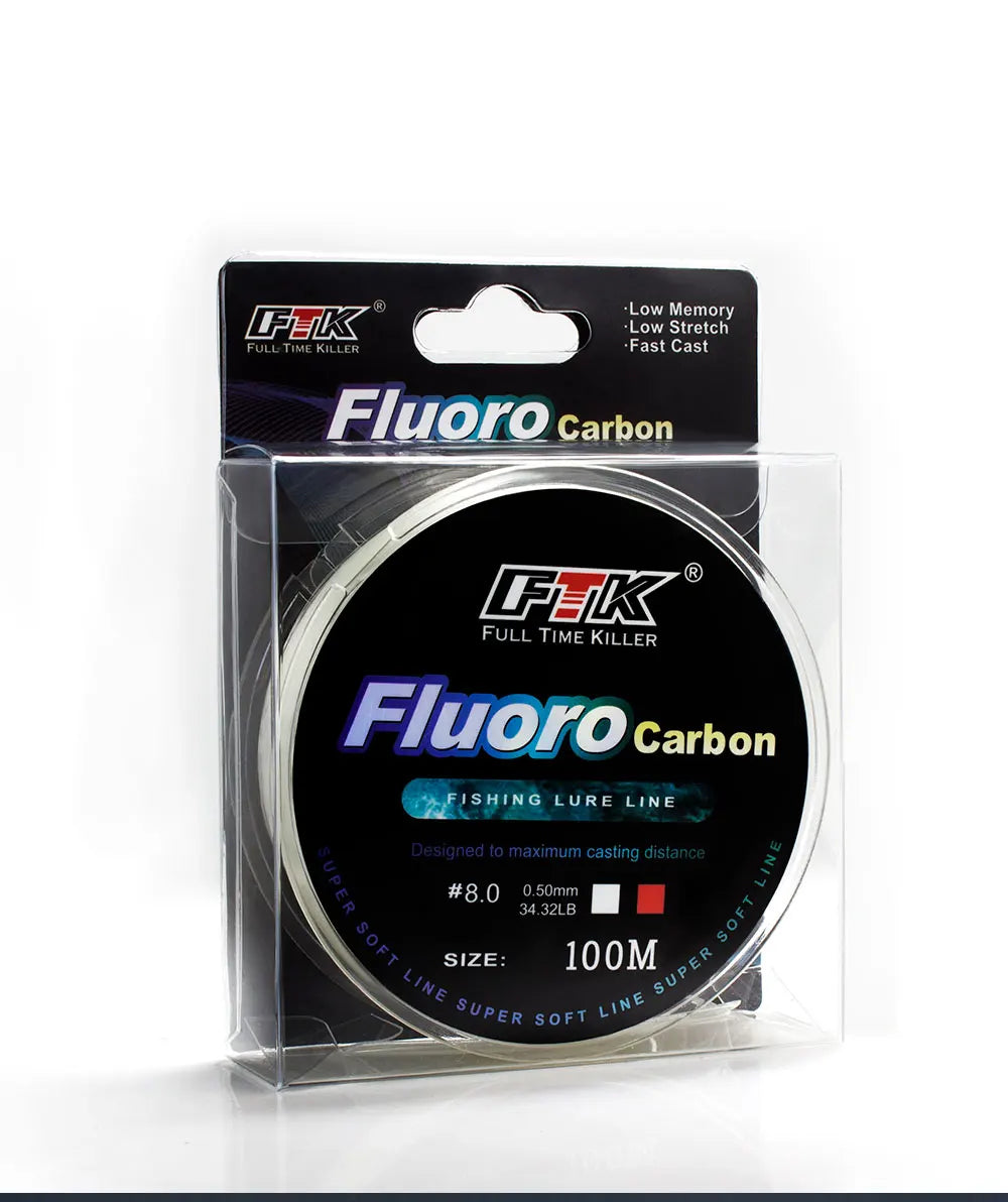 Línea de Pesca Monofilamento con Recubrimiento Fluorocarbono 100m