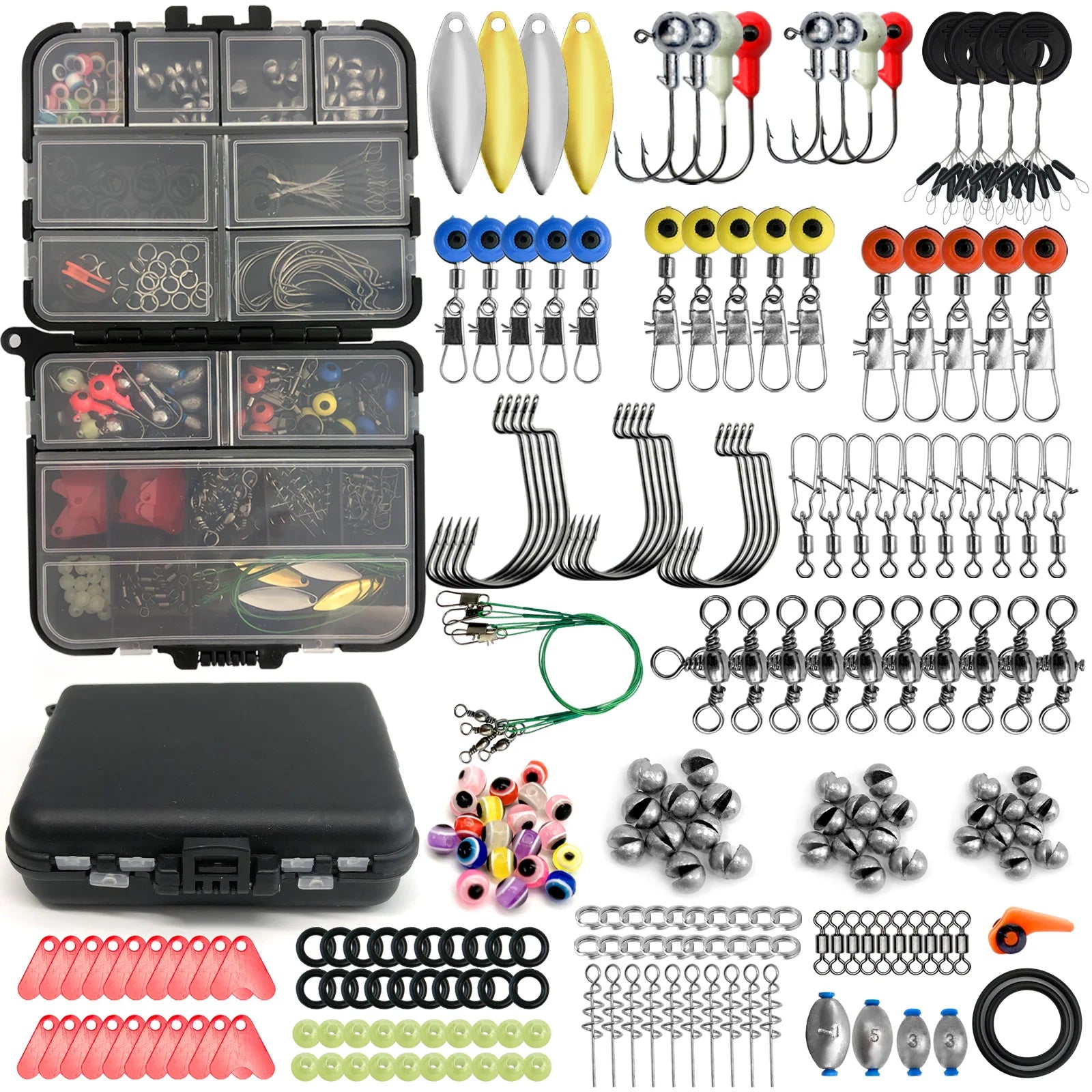 Kit de Pesca Completo 410 piezas con Caja Organizadora