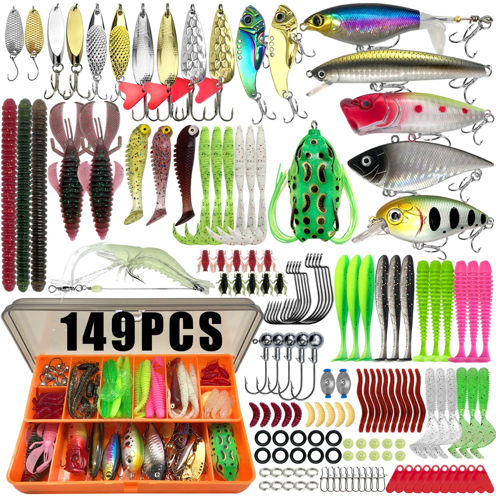 Kit de Señuelos para Pesca – Set Completo con Caja Táctica