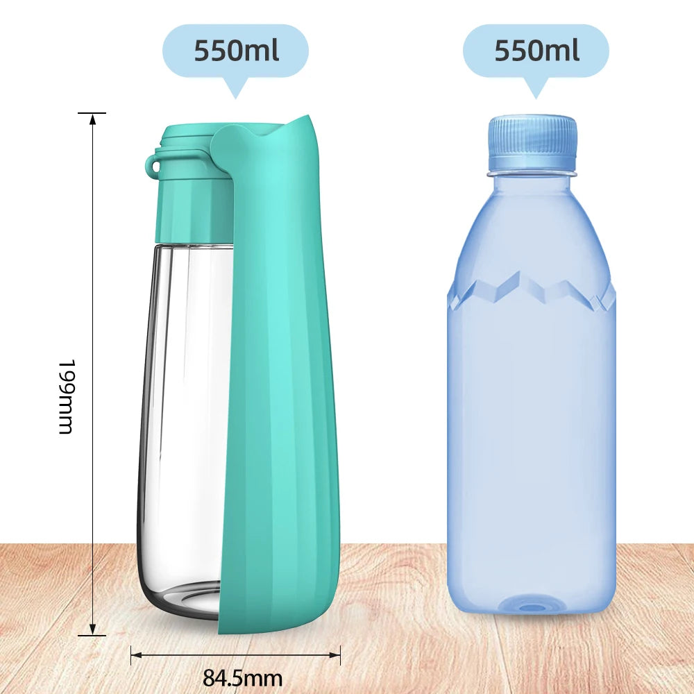 Botella Dispensadora de Agua Portátil para Perros 550ml