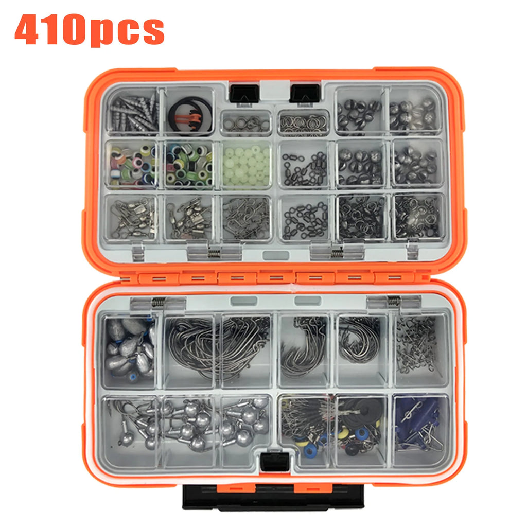 Kit de Pesca Completo 410 piezas con Caja Organizadora