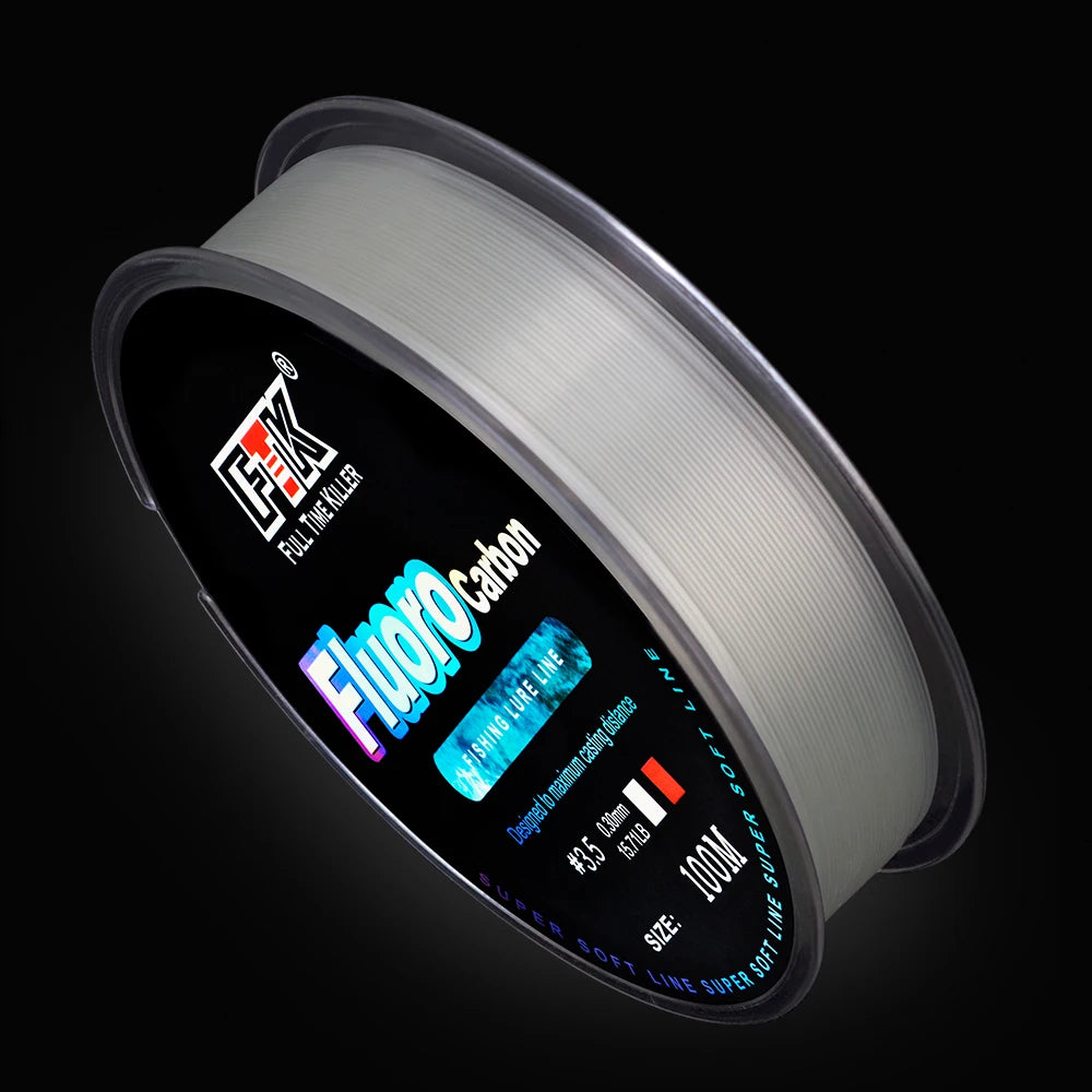Línea de Pesca Monofilamento con Recubrimiento Fluorocarbono 100m