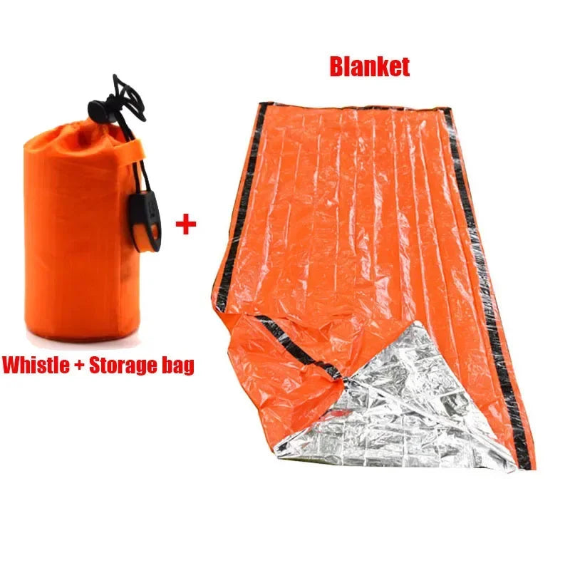 Bolsa de Supervivencia de Emergencia Mylar – Saco Térmico Impermeable para Camping, Trekking y Rescate