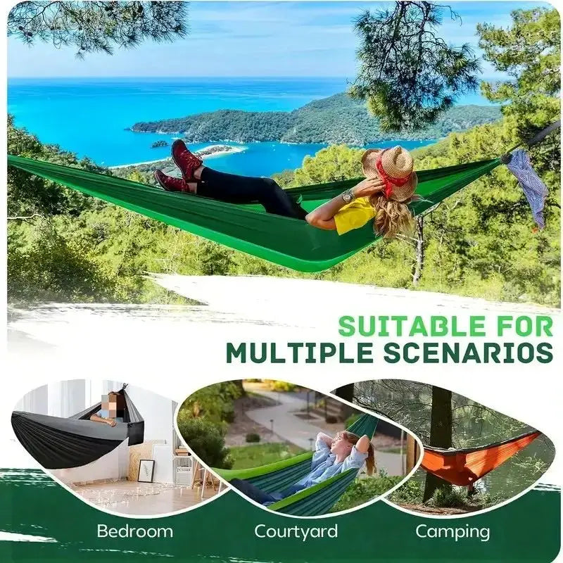 Hamaca Doble Anti-Volcamiento para Camping y Trekking