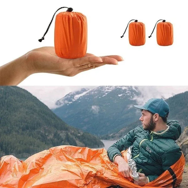 Bolsa de Supervivencia de Emergencia Mylar – Saco Térmico Impermeable para Camping, Trekking y Rescate