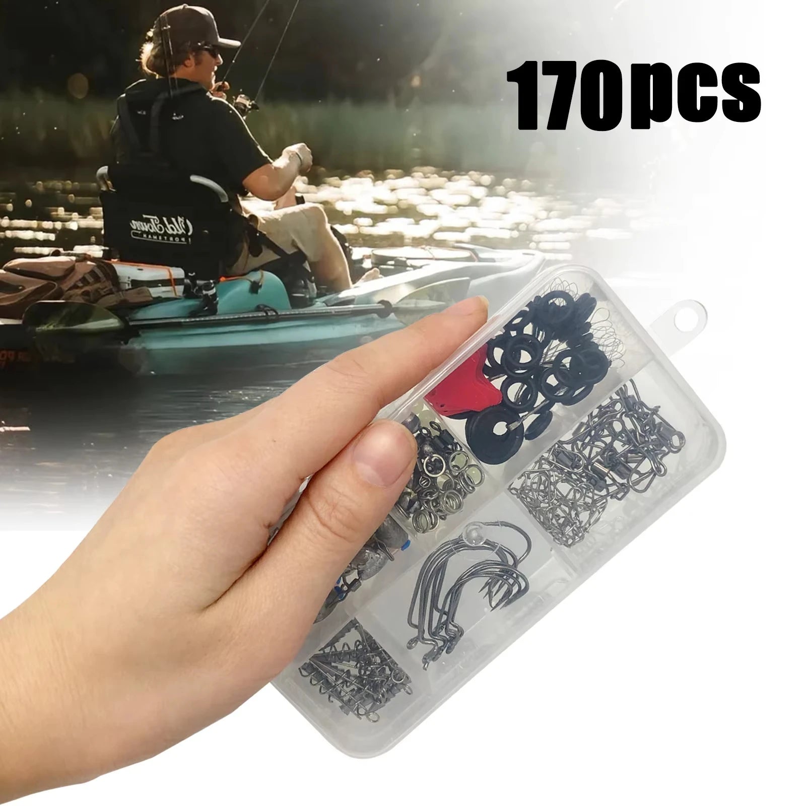 Kit de Pesca Completo 410 piezas con Caja Organizadora