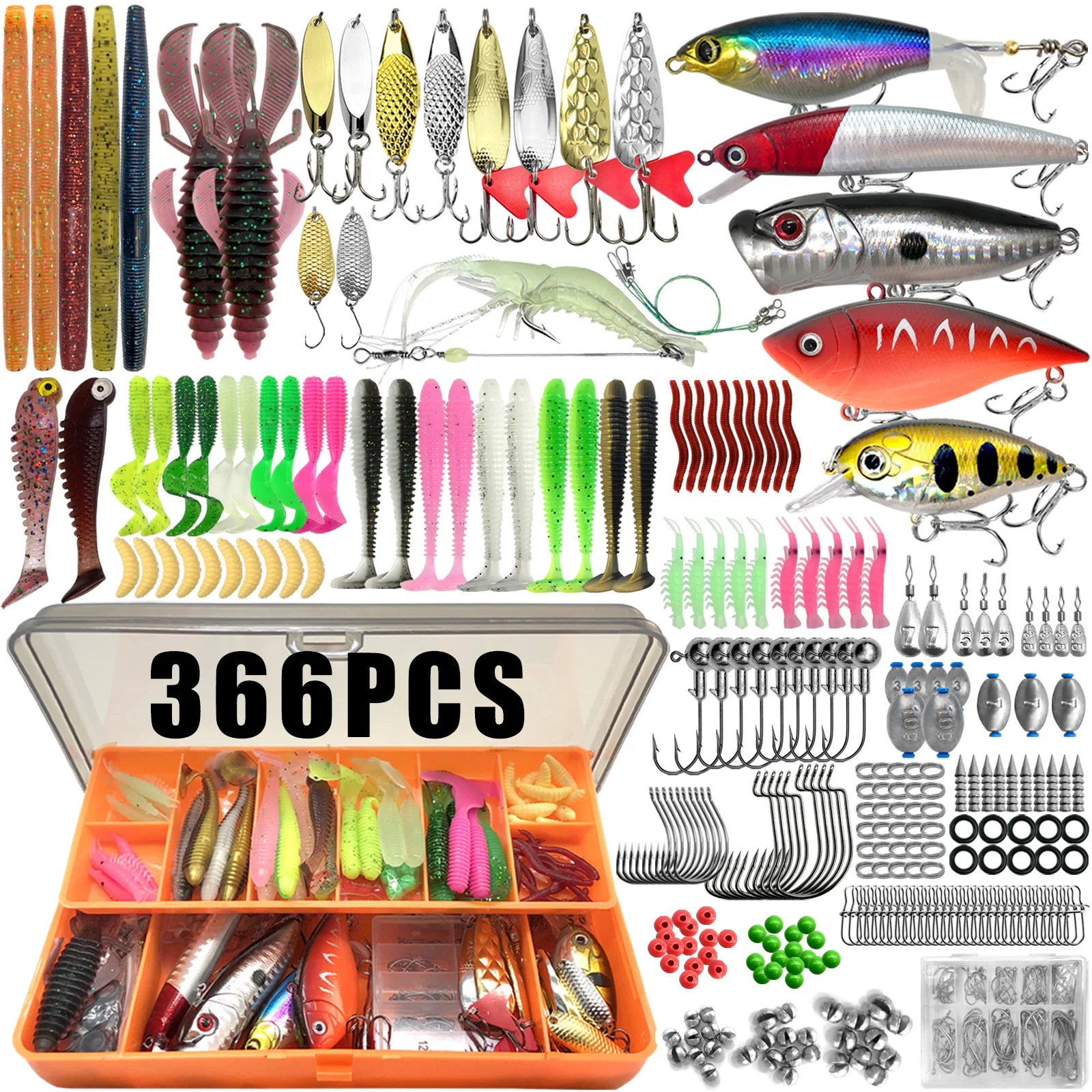 Kit de Señuelos para Pesca – Set Completo con Caja Táctica